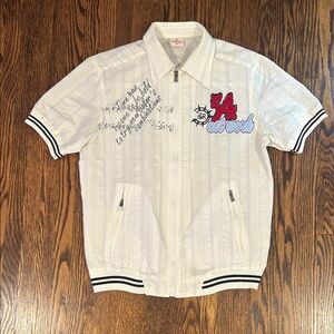 Vintage Y2K Zip Up Warm Up Jersey Streetwear